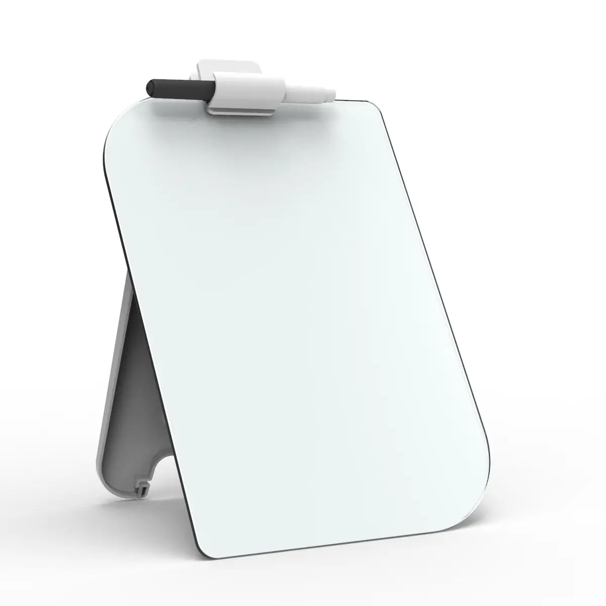 Desktop Glass Board Easel With Pen Holder Clip
