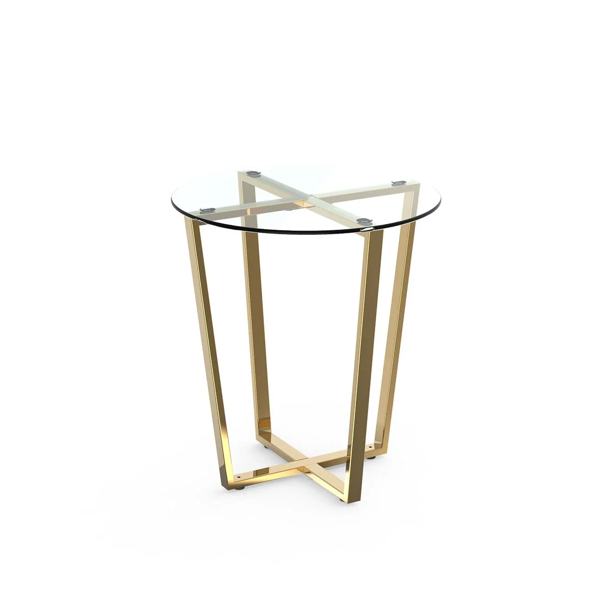 Modern Glass Top End Table